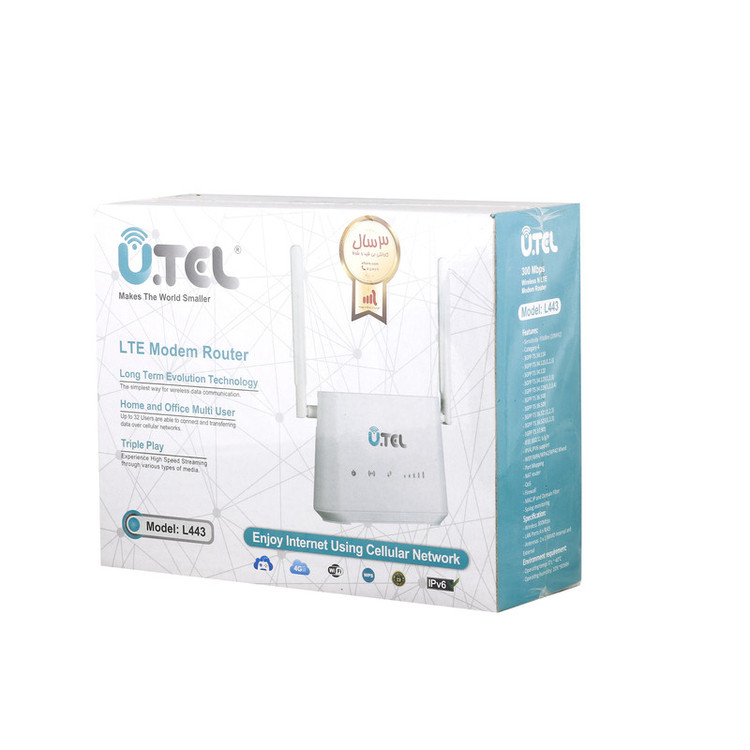 مودم روتر بی سیم 4G LTE یوتل مدل L443 همراه اول
