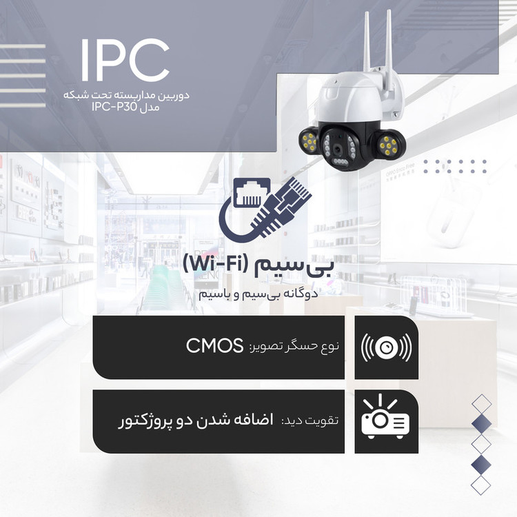دوربین مداربسته تحت شبکه مدل IPC-P30