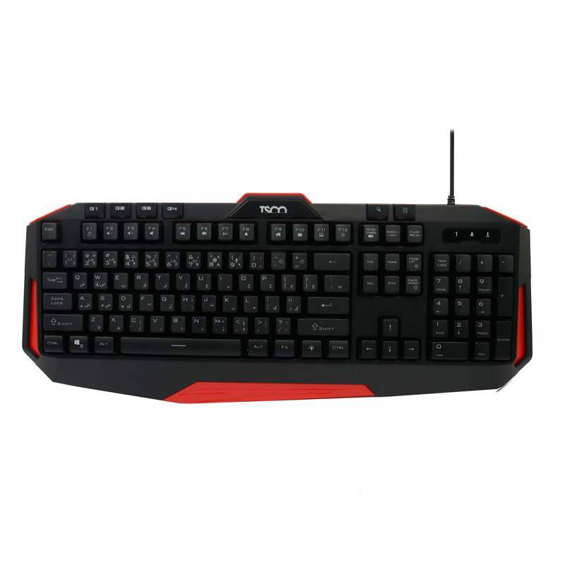 کیبورد گیمینگ تسکو مدل GK 8123، سوییچ ممبران، Full-Size، نورپردازی LED RGB