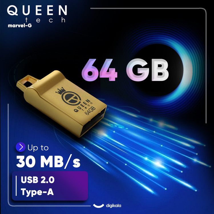فلش مموری کوئین تک مدل MARVEL ظرفیت ۶۴ گیگابایت USB 2.0