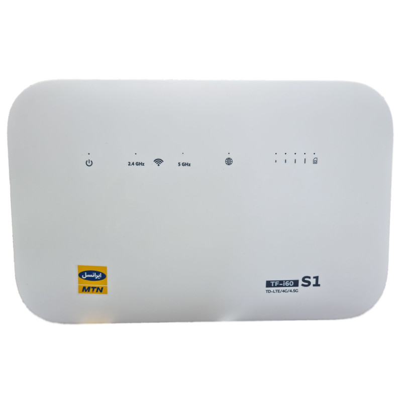 مودم 4G ایرانسل مدل TF-i60 S1 با پشتیبانی شبکه‌های 4G، 4.5G، TD-LTE و 3G، قابلیت اتصال هم‌زمان 32 کاربر، پشتیبانی از 4 SSID مستقل و آنتن داخلی MIMO4x4