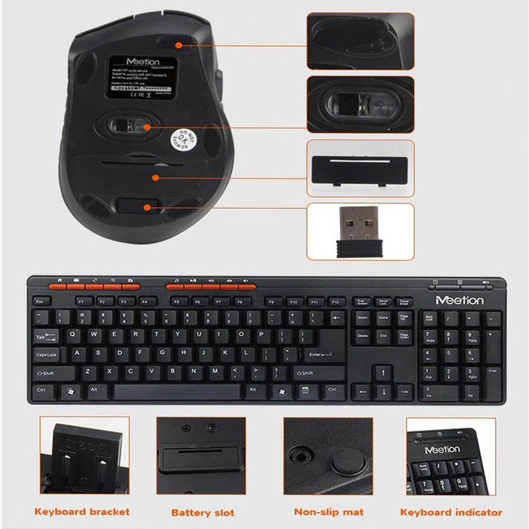 کیبورد و ماوس بیسیم میشن مدل MT-4100