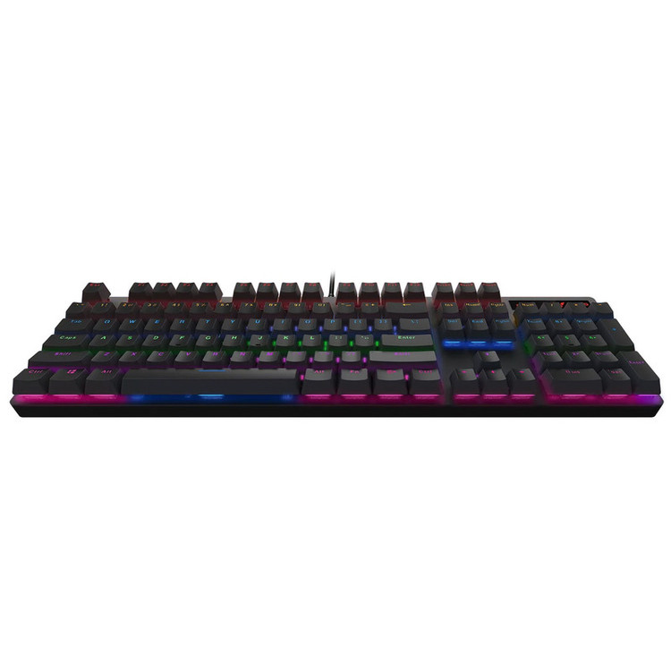 کیبورد مخصوص بازی مکانیکی رپو مدل V500PRO، مکانیکال سوییچ آبی، Full size، نورپردازی RGB