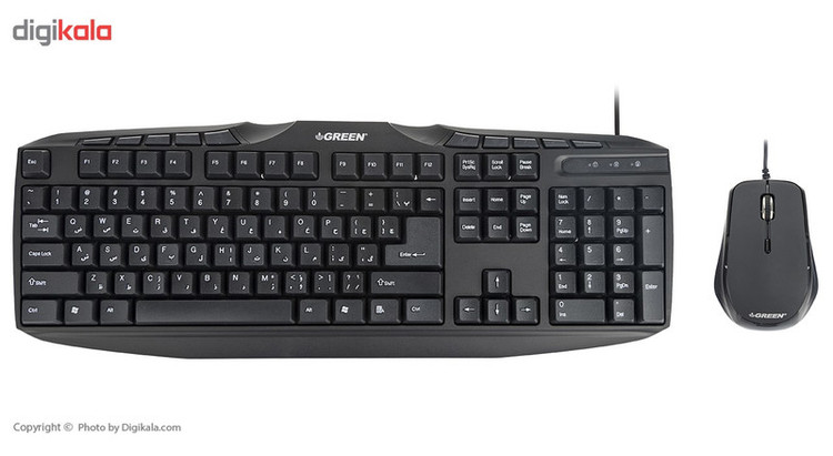 کیبورد و ماوس گرین مدل GKM-305، سوئیچ ممبران، Full-size